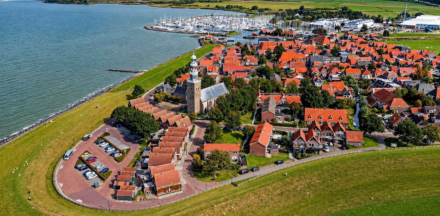 Hindeloopen vanuit de lucht